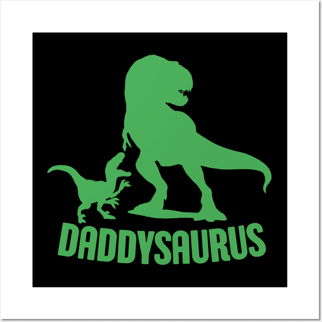 Daddysaurus Daddy Funny Dinosaur t Rex Lover Dad Fathers Day Gift Idea Wall Art by Illustradise